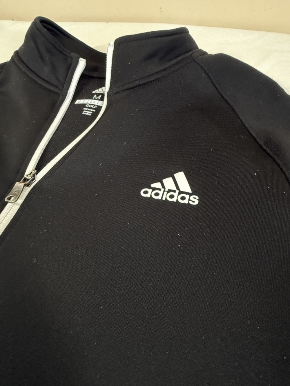Adidas Men's Golf Zip Up Jacket Size Medium - Black